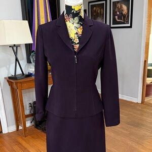 Tahari ASL Eggplant Women’s Skirt Suit